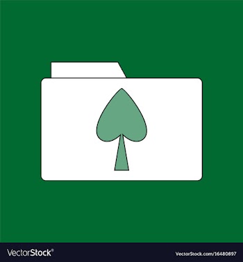 Flat icon design collection spade symbol on folder vector image