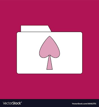 Flat icon design collection spade symbol on folder vector image