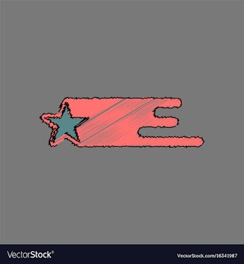 Flat icon design collection star in space in vector image
