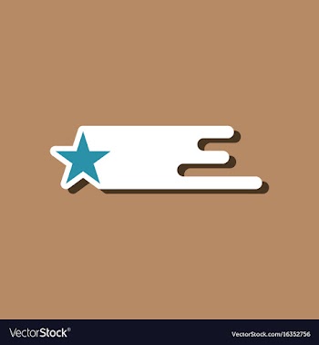 Flat icon design collection star in space in vector image