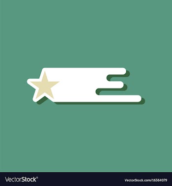 Flat icon design collection star in space in vector image