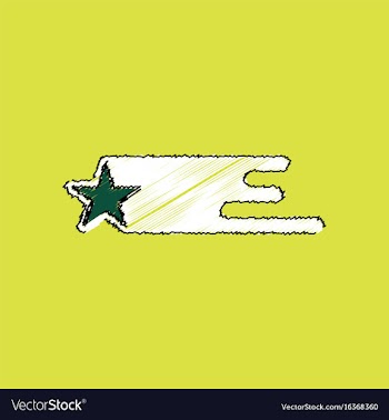 Flat icon design collection star in space in vector image