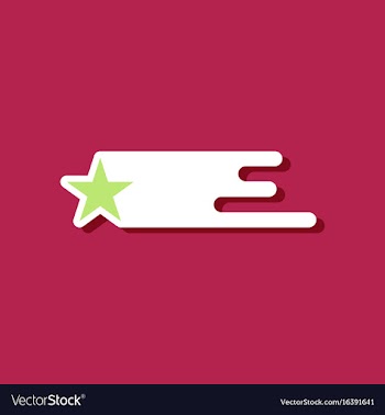 Flat icon design collection star in space in vector image
