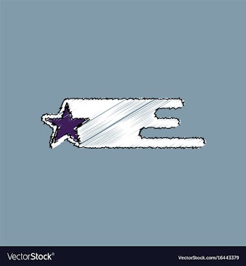 Flat icon design collection star in space in vector image