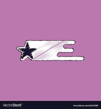 Flat icon design collection star in space in vector image