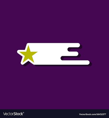 Flat icon design collection star in space in vector image