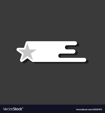 Flat icon design collection star in space in vector image