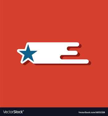 Flat icon design collection star in space in vector image