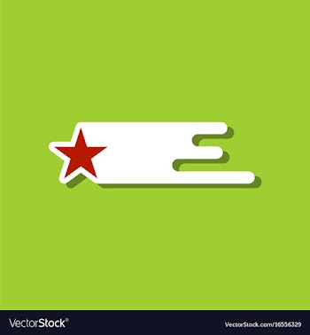 Flat icon design collection star in space in vector image