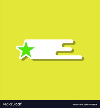 Flat icon design collection star in space in vector image