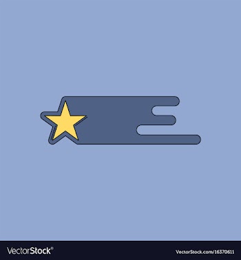 Flat icon design collection star in space vector image