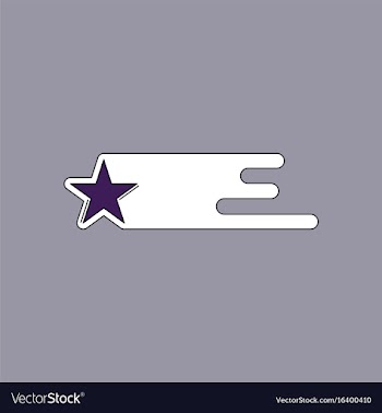 Flat icon design collection star in space vector image