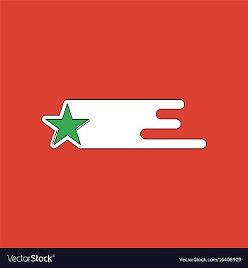 Flat icon design collection star in space vector image
