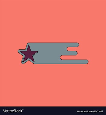 Flat icon design collection star in space vector image