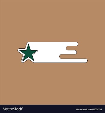 Flat icon design collection star in space vector image