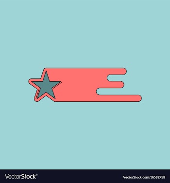 Flat icon design collection star in space vector image