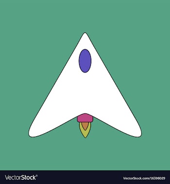 Flat icon design collection stealth attack plane vector image