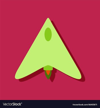 Flat icon design collection stealth attack plane vector image
