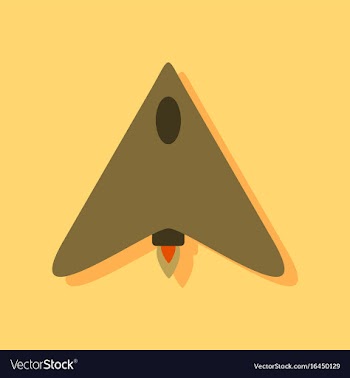 Flat icon design collection stealth attack plane vector image