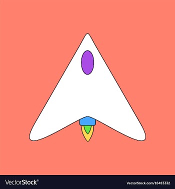 Flat icon design collection stealth attack plane vector image