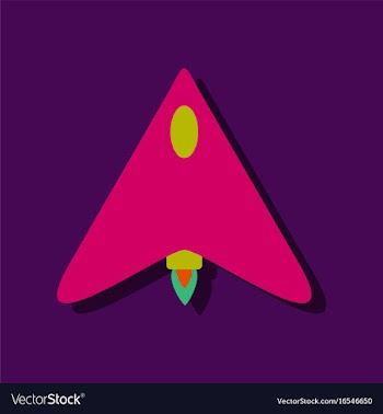 Flat icon design collection stealth attack plane vector image