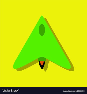 Flat icon design collection stealth attack plane vector image