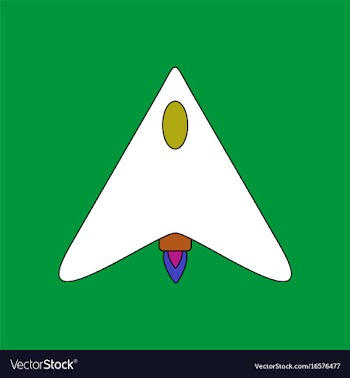 Flat icon design collection stealth attack plane vector image