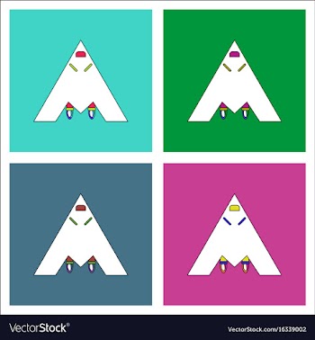 Flat icon design collection stealth strike vector image