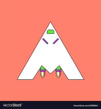 Flat icon design collection stealth strike vector image