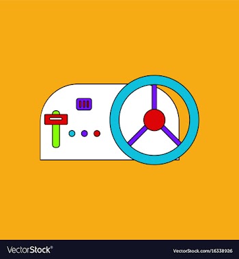 Flat icon design collection steering wheel and vector image