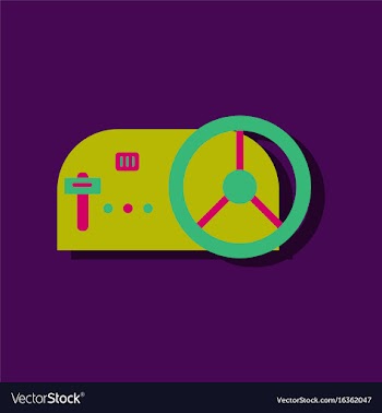 Flat icon design collection steering wheel and vector image