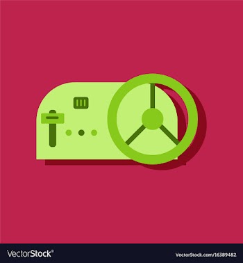 Flat icon design collection steering wheel and vector image
