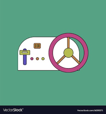 Flat icon design collection steering wheel and vector image