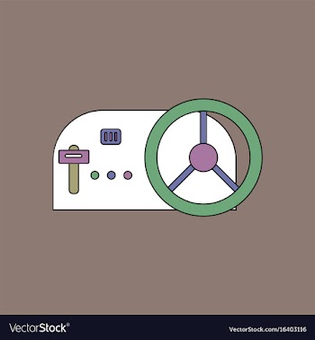 Flat icon design collection steering wheel and vector image
