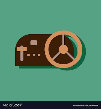 Flat icon design collection steering wheel and vector image