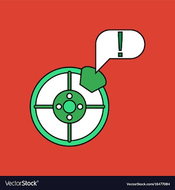 Flat icon design collection steering wheel and vector image