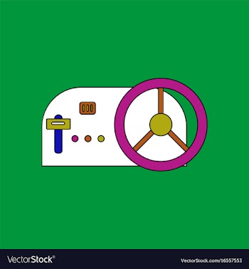 Flat icon design collection steering wheel and vector image