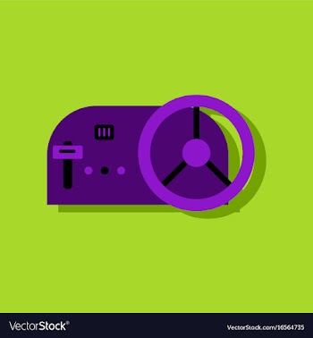 Flat icon design collection steering wheel and vector image