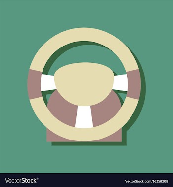 Flat icon design collection steering wheel in vector image