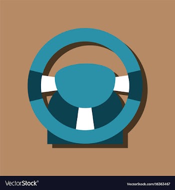 Flat icon design collection steering wheel in vector image