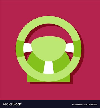 Flat icon design collection steering wheel in vector image