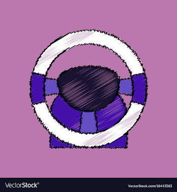 Flat icon design collection steering wheel in vector image