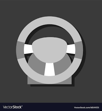 Flat icon design collection steering wheel in vector image
