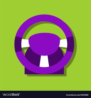 Flat icon design collection steering wheel in vector image