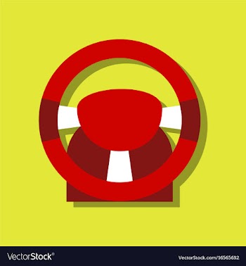 Flat icon design collection steering wheel in vector image
