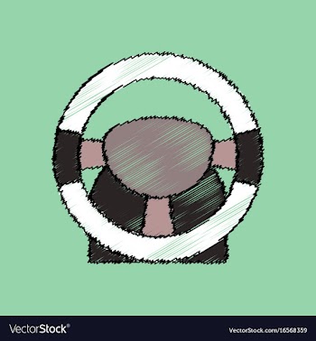 Flat icon design collection steering wheel in vector image