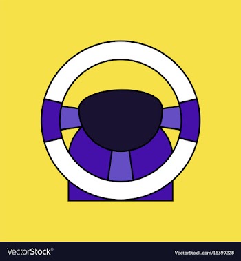 Flat icon design collection steering wheel vector image