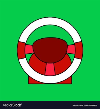 Flat icon design collection steering wheel vector image