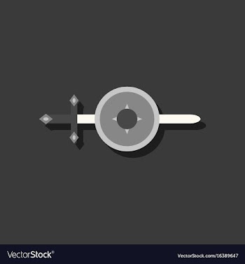 Flat icon design collection sword and shield in vector image