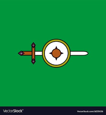 Flat icon design collection sword and shield vector image